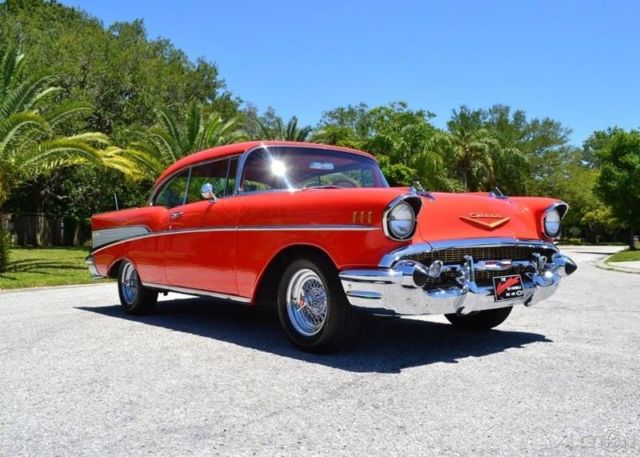 1957 Red Chevrolet Bel Air/150/210