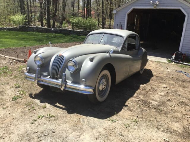 1957 Gray Jaguar XK Coupe