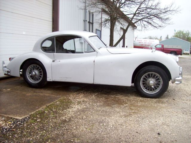 1957 White Jaguar XK COUPE
