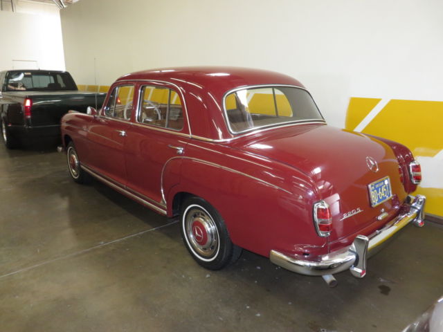 1957 Red Mercedes-Benz 200-Series Sedan