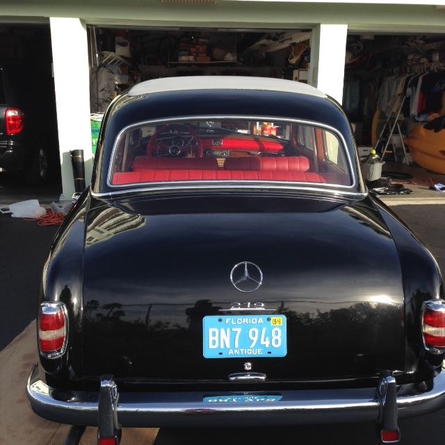 1957 Black Mercedes-Benz 200-Series 4 Door sedan with nice trunk