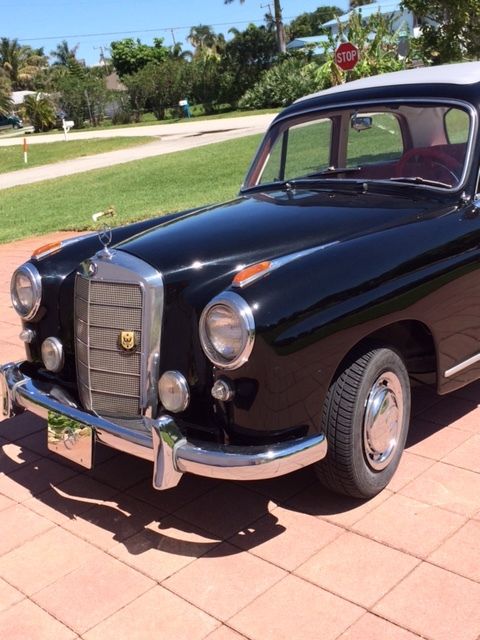 1957 Black Mercedes-Benz 200-Series 4 Door sedan with nice trunk