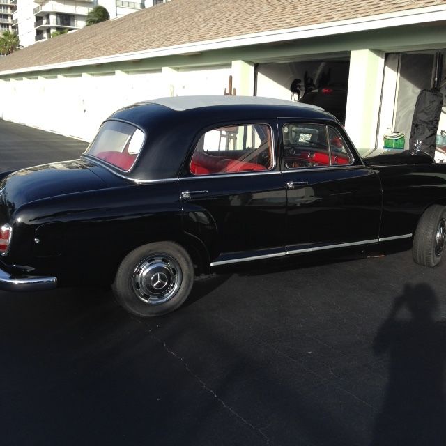1957 Black Mercedes-Benz 200-Series 4 Door sedan with nice trunk