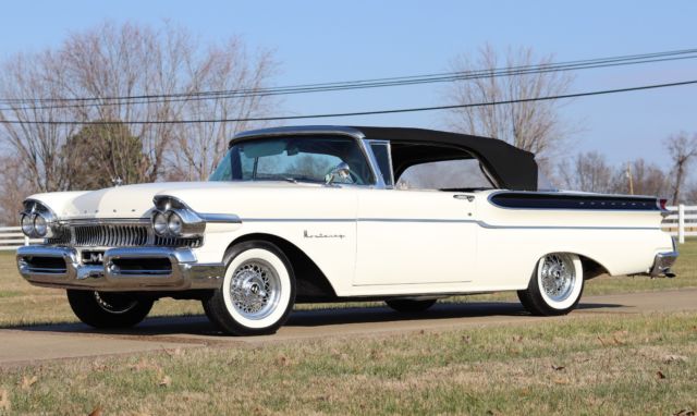 1957 White Mercury Monterey Convertible