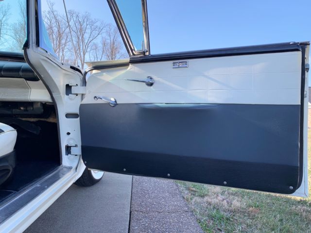 1957 White Mercury Monterey Convertible