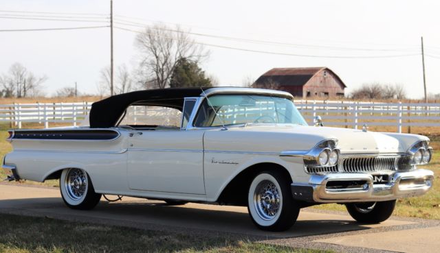 1957 White Mercury Monterey Convertible