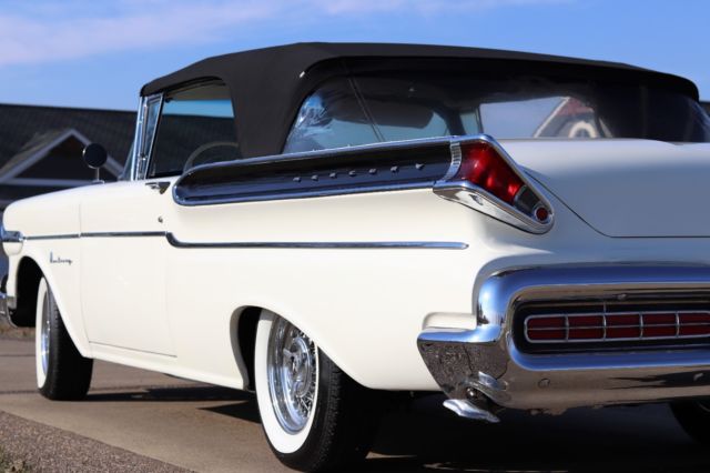 1957 White Mercury Monterey Convertible