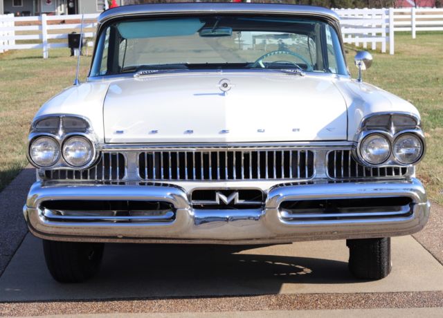 1957 White Mercury Monterey Convertible