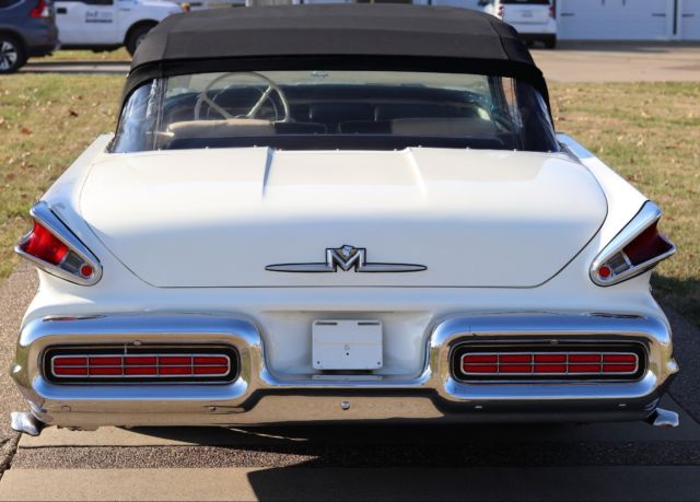 1957 White Mercury Monterey Convertible