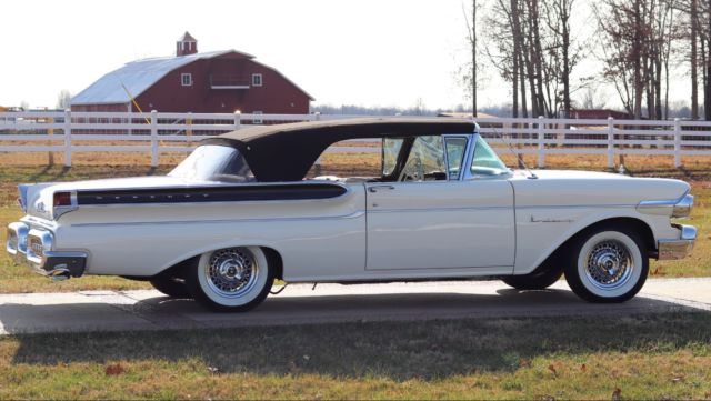 1957 White Mercury Monterey Convertible