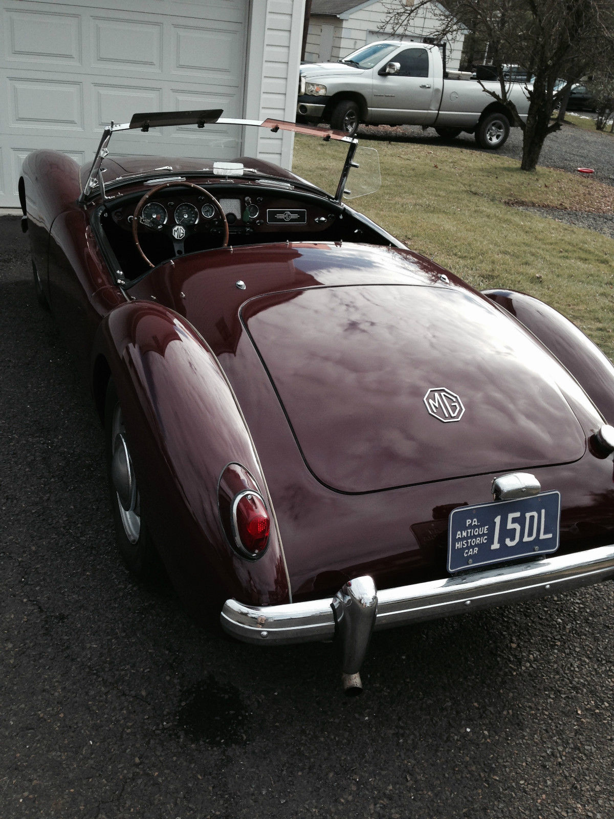 1957 Burgundy MG MGA