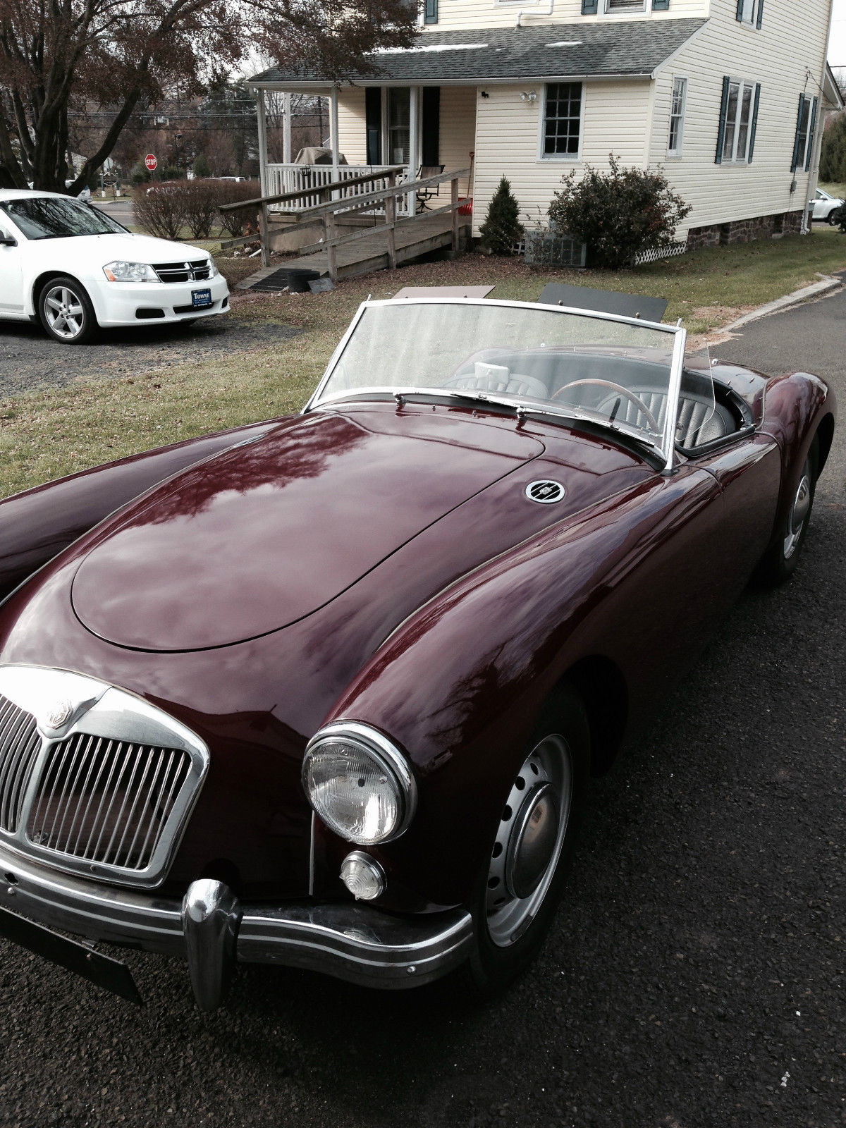 1957 Burgundy MG MGA
