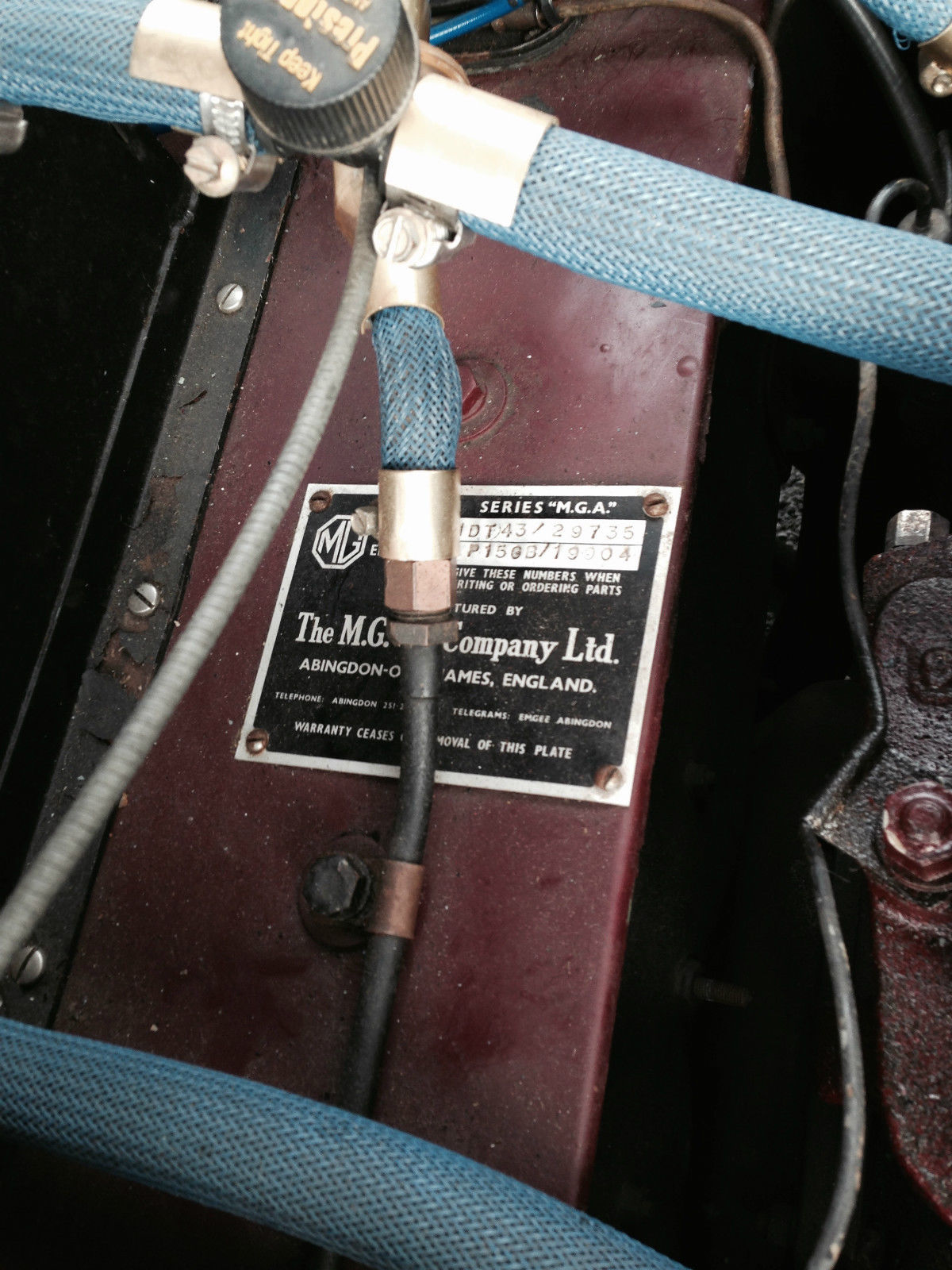 1957 Burgundy MG MGA