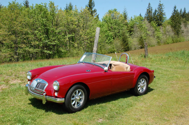 1957 Custom dark red MG MGA Convertible