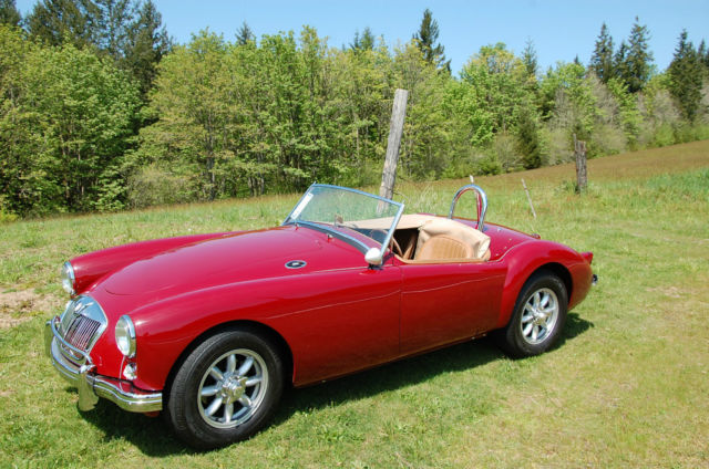 1957 Custom dark red MG MGA Convertible