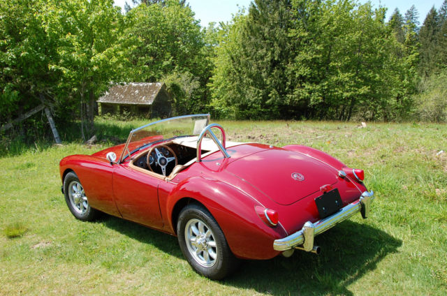 1957 Custom dark red MG MGA Convertible