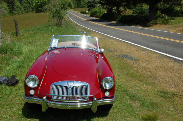 1957 Custom dark red MG MGA Convertible
