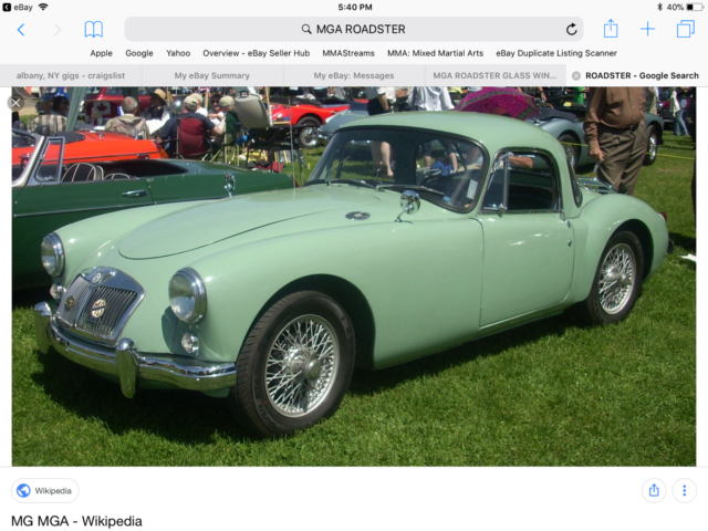 1957 Old English White MG MGA Convertible