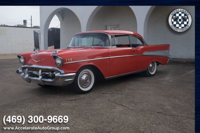 1957 Orange Chevrolet Bel Air Coupe