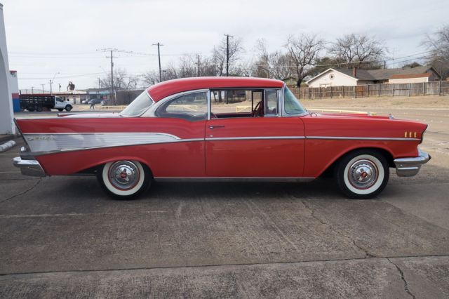 1957 Orange Chevrolet Bel Air Coupe