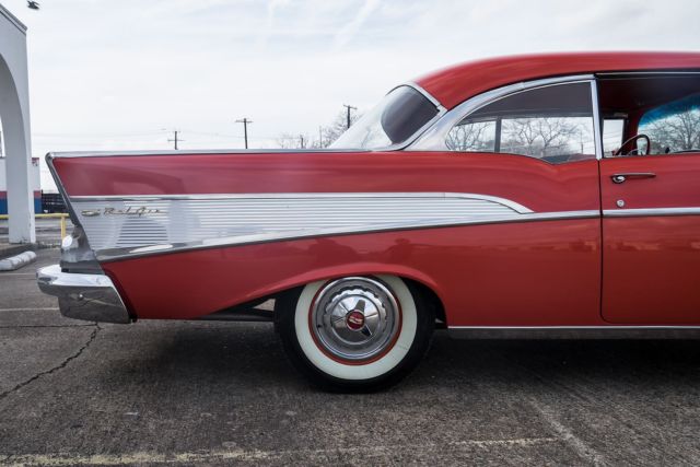 1957 Orange Chevrolet Bel Air Coupe