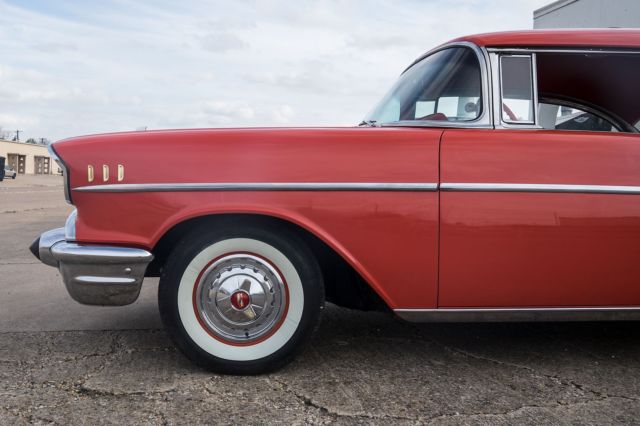 1957 Orange Chevrolet Bel Air Coupe