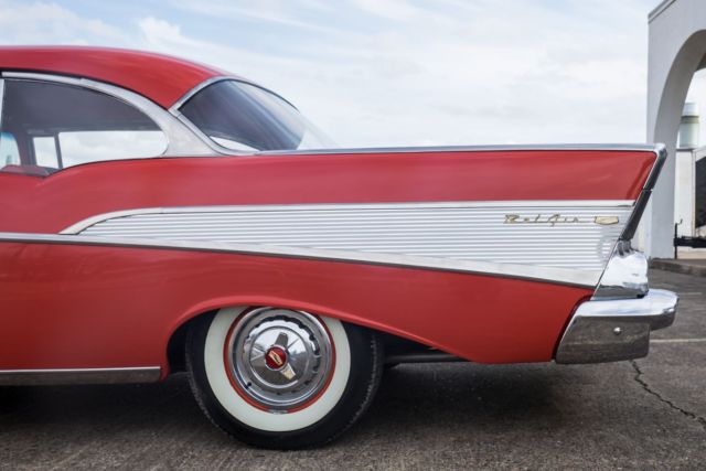 1957 Orange Chevrolet Bel Air Coupe