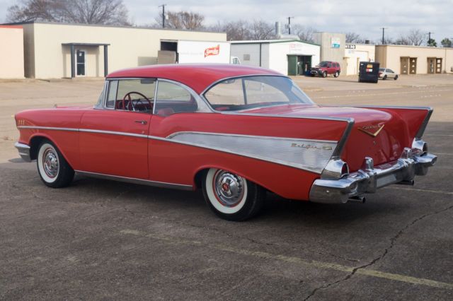 1957 Orange Chevrolet Bel Air Coupe