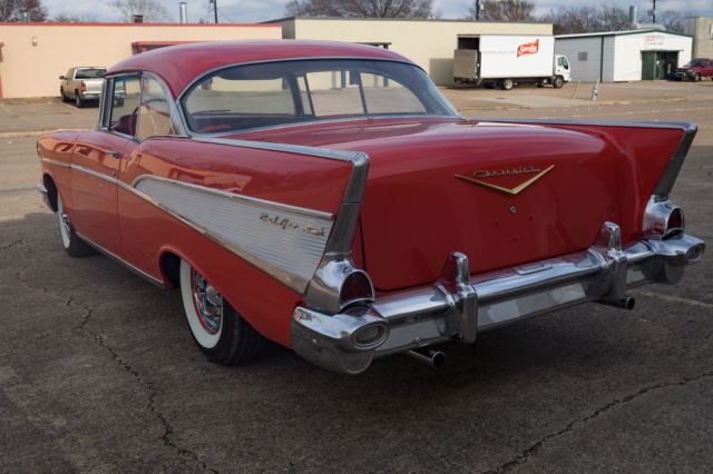 1957 Orange Chevrolet Bel Air Coupe