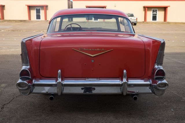 1957 Orange Chevrolet Bel Air Coupe