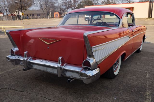 1957 Orange Chevrolet Bel Air Coupe