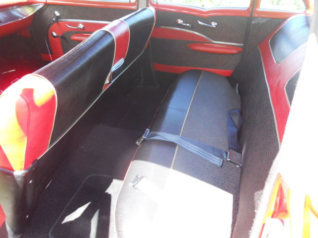 1957 Red Chevrolet Bel Air/150/210 Sedan