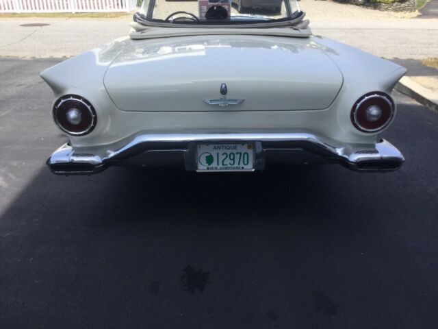 1957 White Ford Thunderbird Convertible
