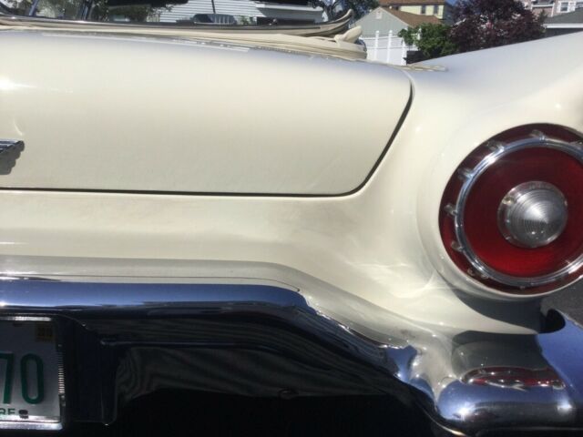 1957 White Ford Thunderbird Convertible