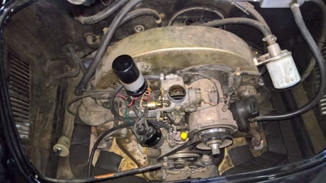 1957 Black Porsche 356 Convertible