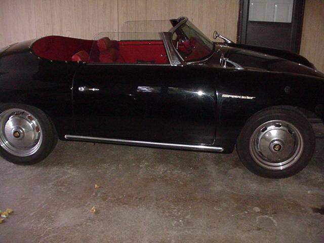 1957 Black Porsche 356 Convertible