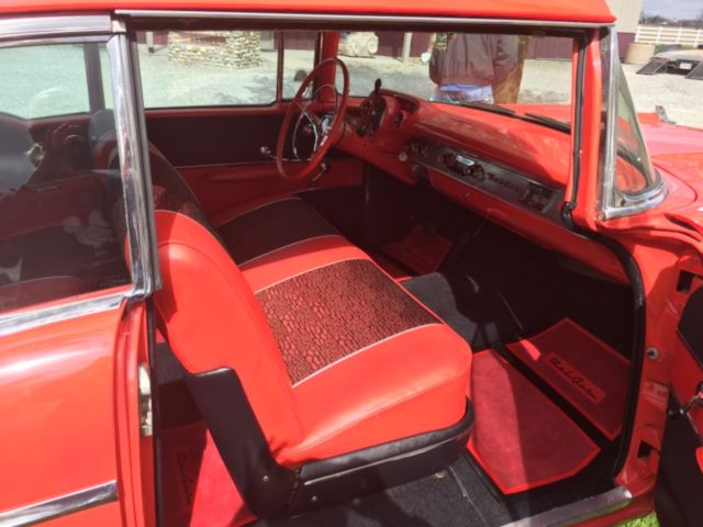 1957 Red and Black Chevrolet Bel Air/150/210 2 Door Hardtop