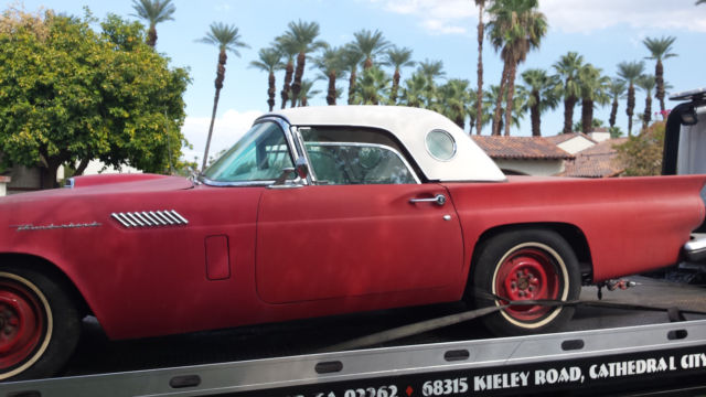 1957 Red Ford Thunderbird Coupe
