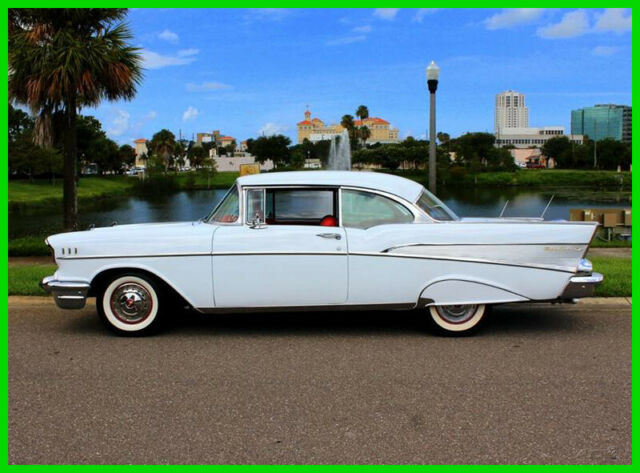 1957 White Chevrolet 210