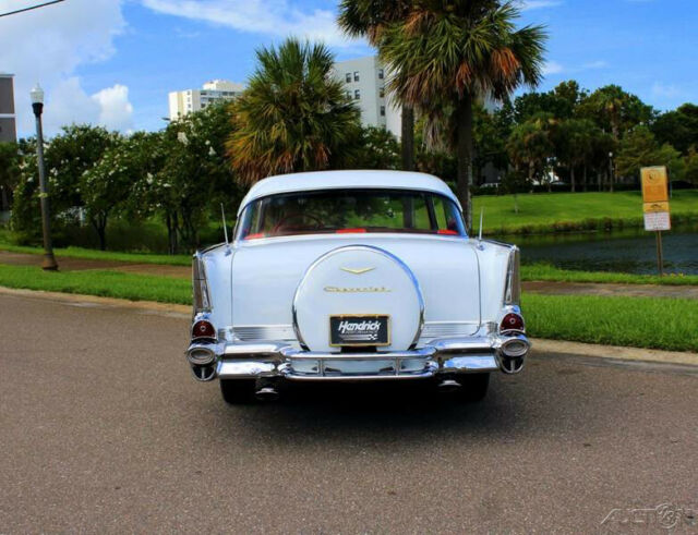 1957 White Chevrolet 210