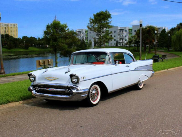 1957 White Chevrolet 210