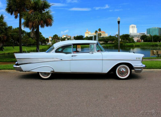 1957 White Chevrolet 210