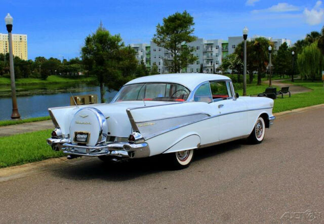 1957 White Chevrolet 210