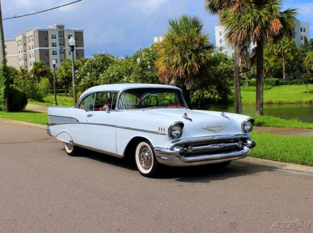 1957 White Chevrolet 210