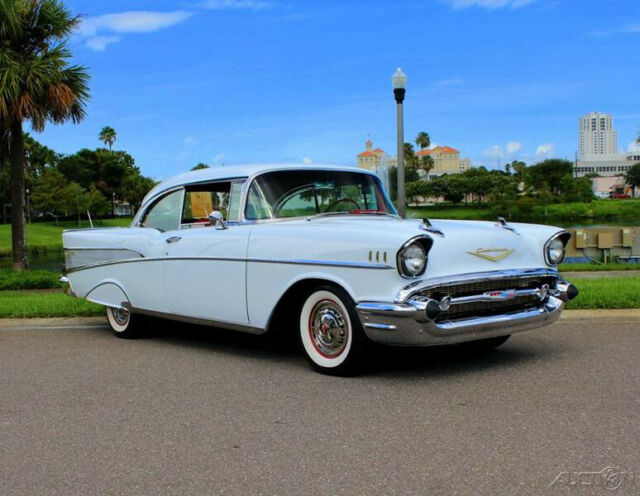 1957 White Chevrolet 210