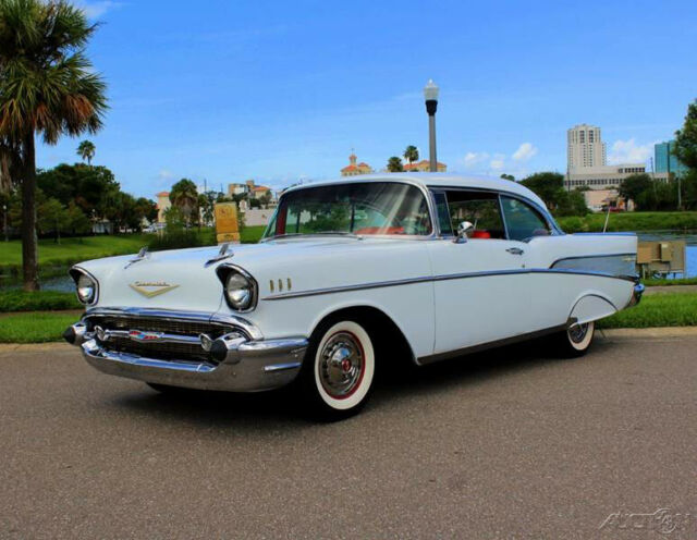 1957 White Chevrolet 210