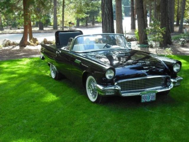 1957 Black Ford Thunderbird Convertible