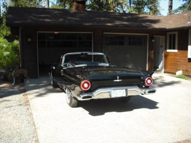 1957 Black Ford Thunderbird Convertible