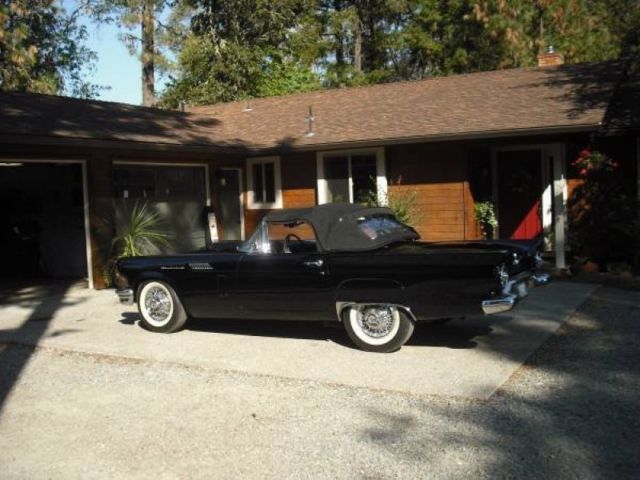 1957 Black Ford Thunderbird Convertible