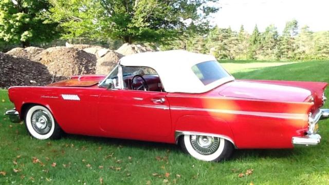 1957 Dark Rose Ford Thunderbird Convertible